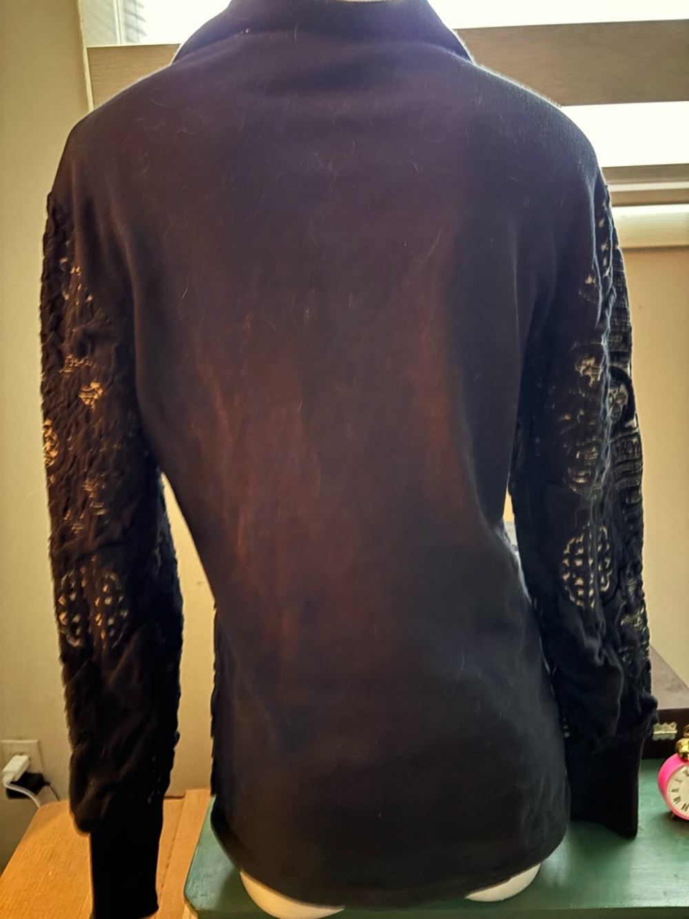 Desigual Black and Cream Patterned Knit Top - Picture 2 of 3